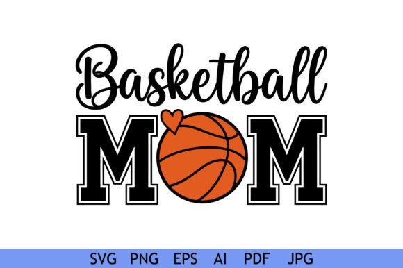 Basketball Mom Heart Love Design Under the Needle