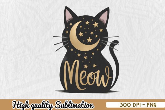 Meow Cat Mom: A Halloween Design Ready for Embroidery