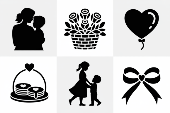Mom and Child Silhouette Icons: A Designer’s Review