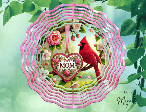 Mom Red Cardinal Wind Spinner Design Review