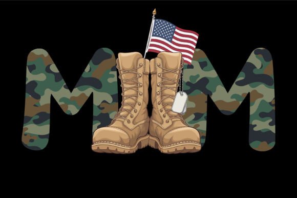 Proud Military Mom Camo Design In Real Projects