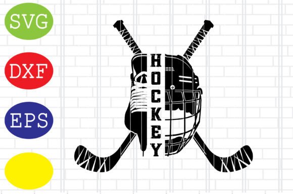 Split Hockey Helmet and Ice Skate Svg Review